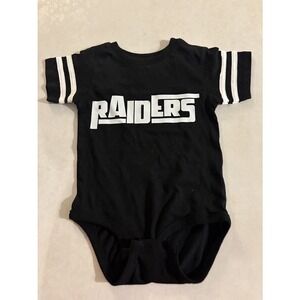 Rabbit Skins Las Vegas Raiders Baby Bodysuit Black Short Sleeve 18 Months NFL